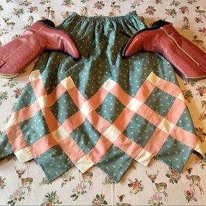 Handmade quilted cottagecore skirt
